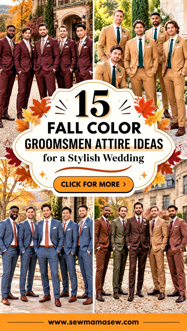 15 Fall Color Groomsmen Attire Ideas for a Stylish Wedding - 15 Fall Color Groomsmen Attire Ideas for a Stylish Wedding