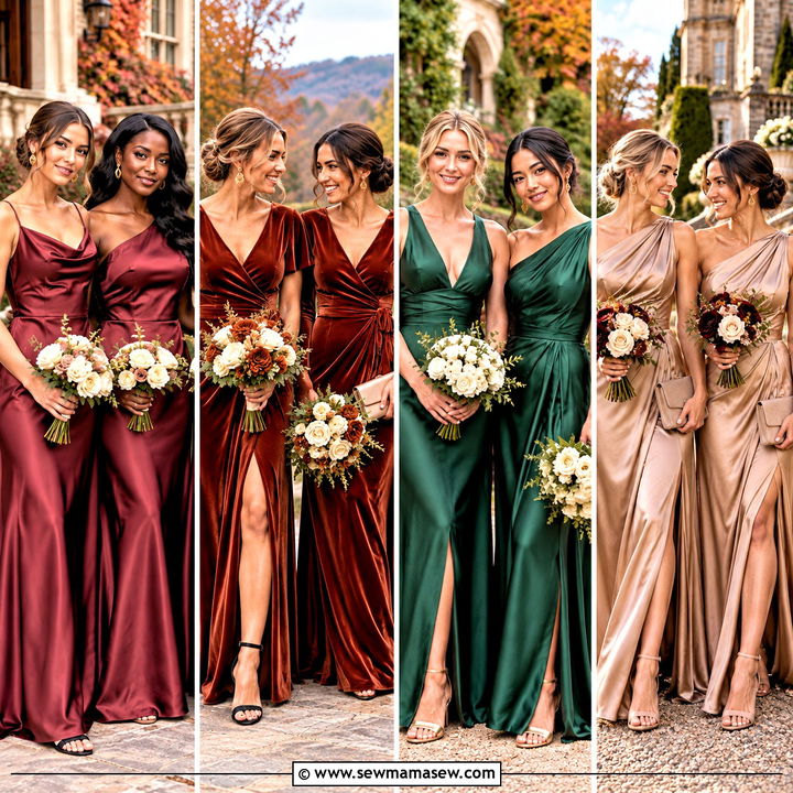 15 Fall Colour Bridesmaid Dresses for a Dreamy Autumn Day