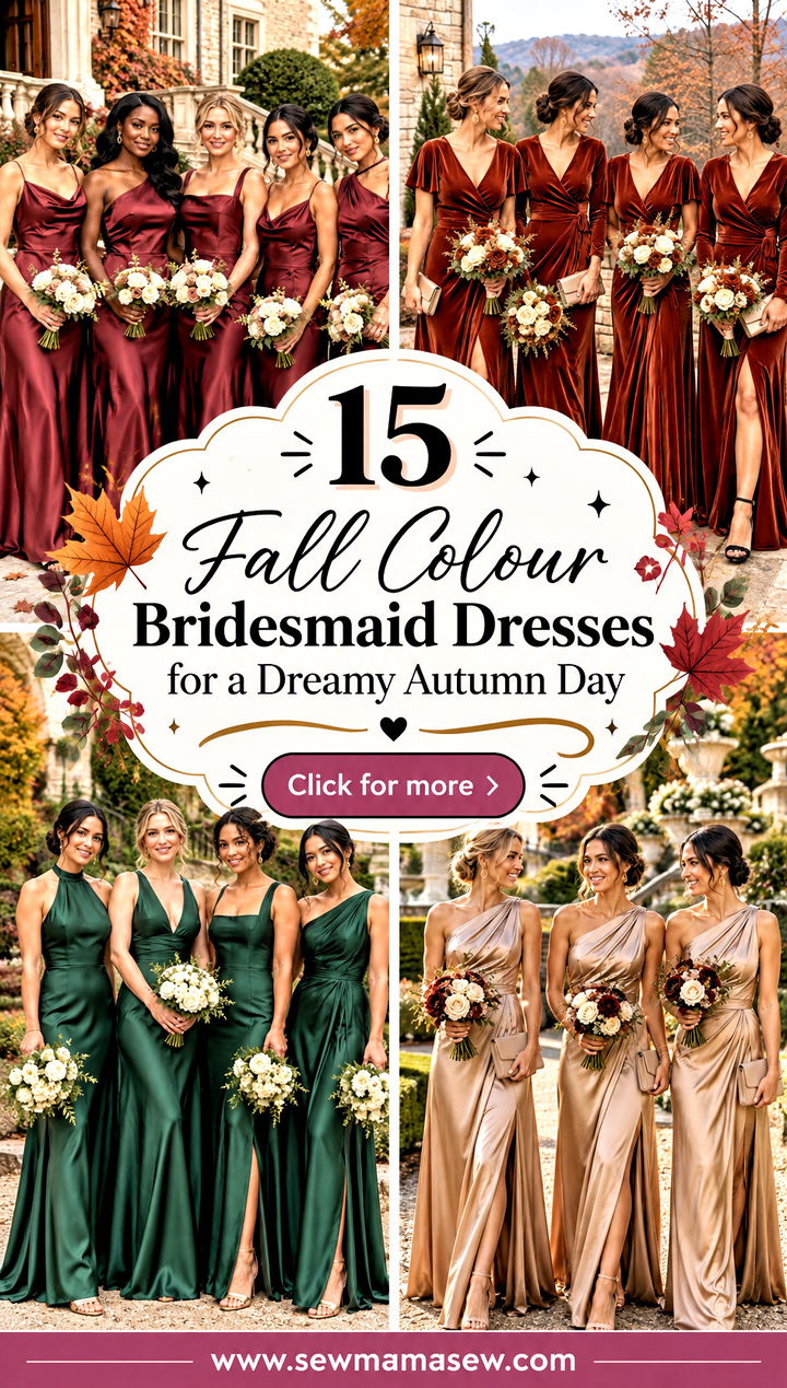 15 Fall Colour Bridesmaid Dresses for a Dreamy Autumn Day - 15 Fall Colour Bridesmaid Dresses for a Dreamy Autumn Day