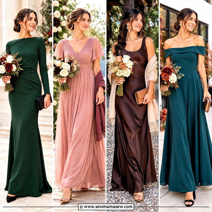 15 Fall Coloured Bridesmaid Dresses for a Romantic Wedding