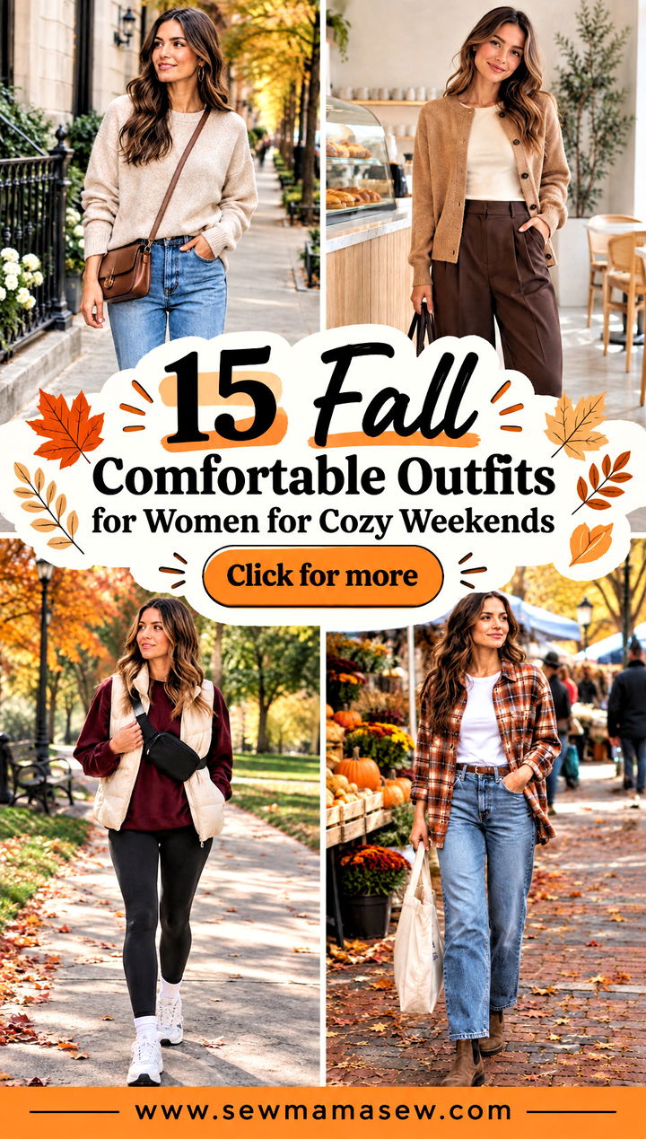 15 Fall Comfortable Outfits for Women for Cozy Weekends - 15 Fall Comfortable Outfits for Women for Cozy Weekends