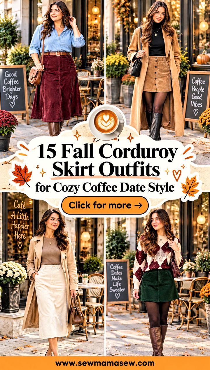 15 Fall Corduroy Skirt Outfits for Cozy Coffee Date Style - 15 Fall Corduroy Skirt Outfits for Cozy Coffee Date Style