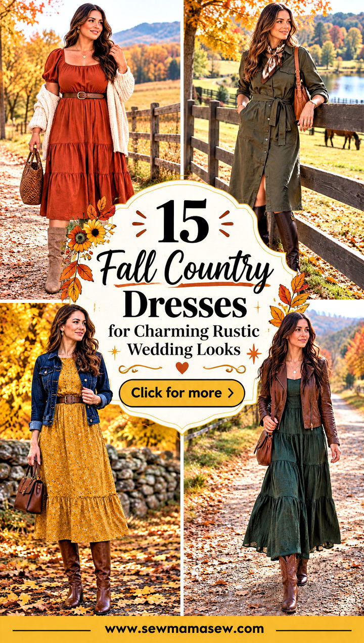15 Fall Country Dresses for Charming Rustic Wedding Looks - 15 Fall Country Dresses for Charming Rustic Wedding Looks