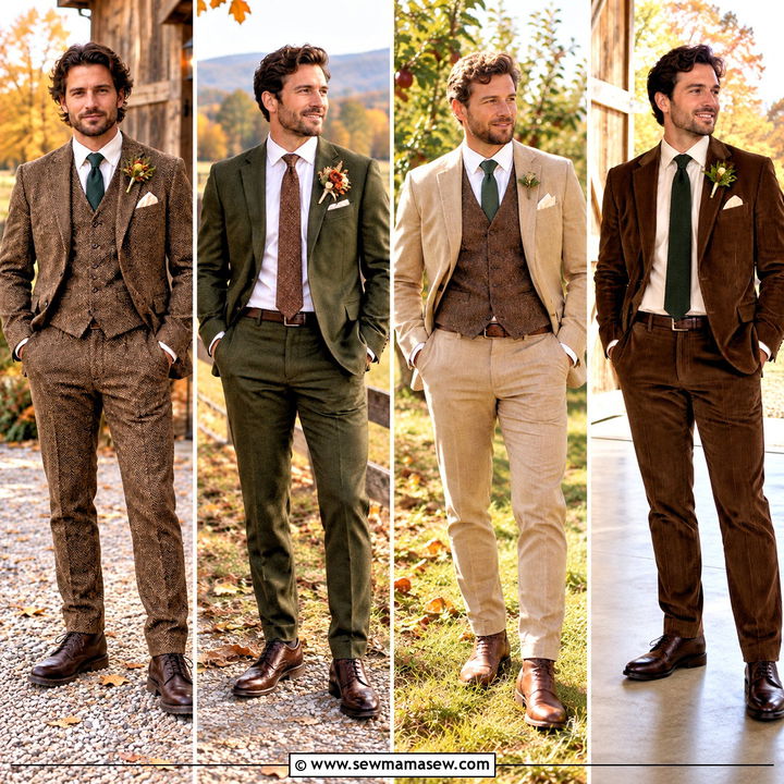 15 Fall Country Wedding Groom Attire Ideas for Rustic Charm