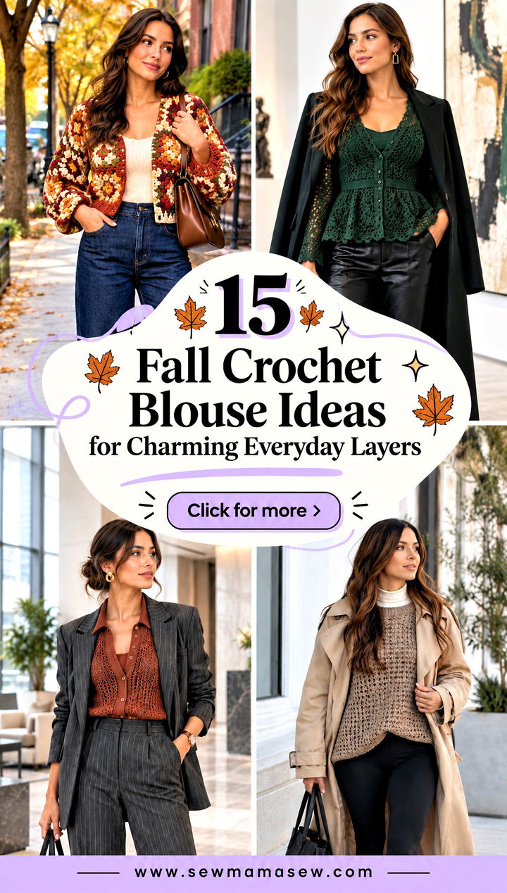 15 Fall Crochet Blouse Ideas for Charming Everyday Layers - 15 Fall Crochet Blouse Ideas for Charming Everyday Layers