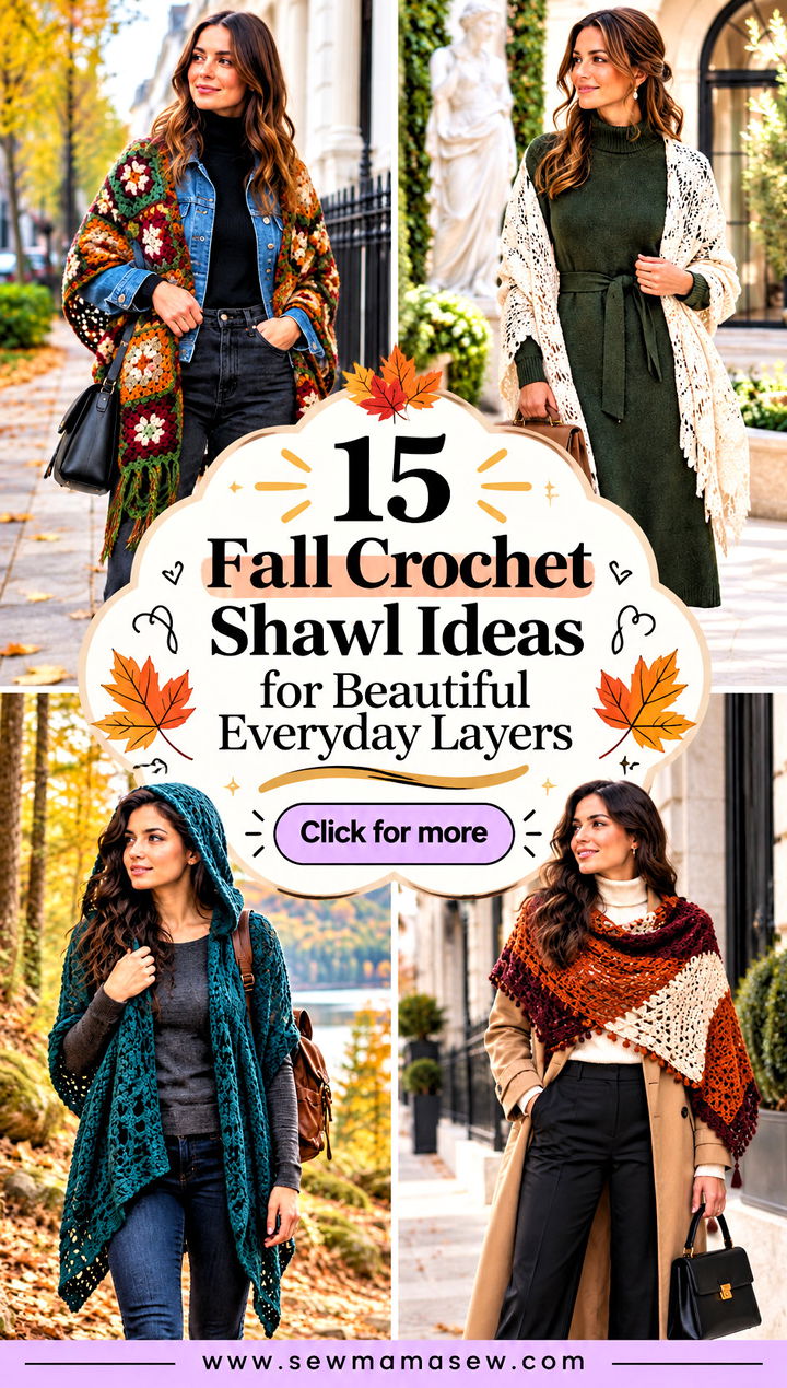15 Fall Crochet Shawl Ideas for Beautiful Everyday Layers - 15 Fall Crochet Shawl Ideas for Beautiful Everyday Layers