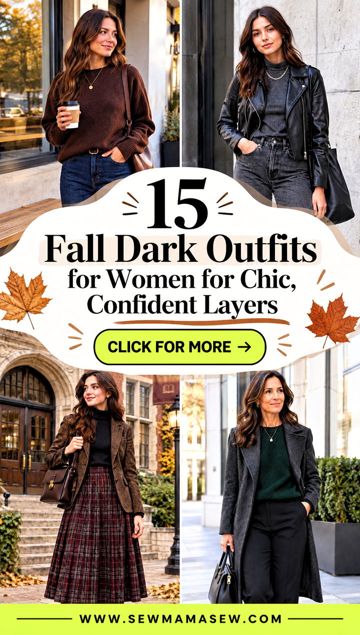 15 Fall Dark Outfits for Women for Chic Confident Layers - 15 Fall Dark Outfits for Women for Chic, Confident Layers