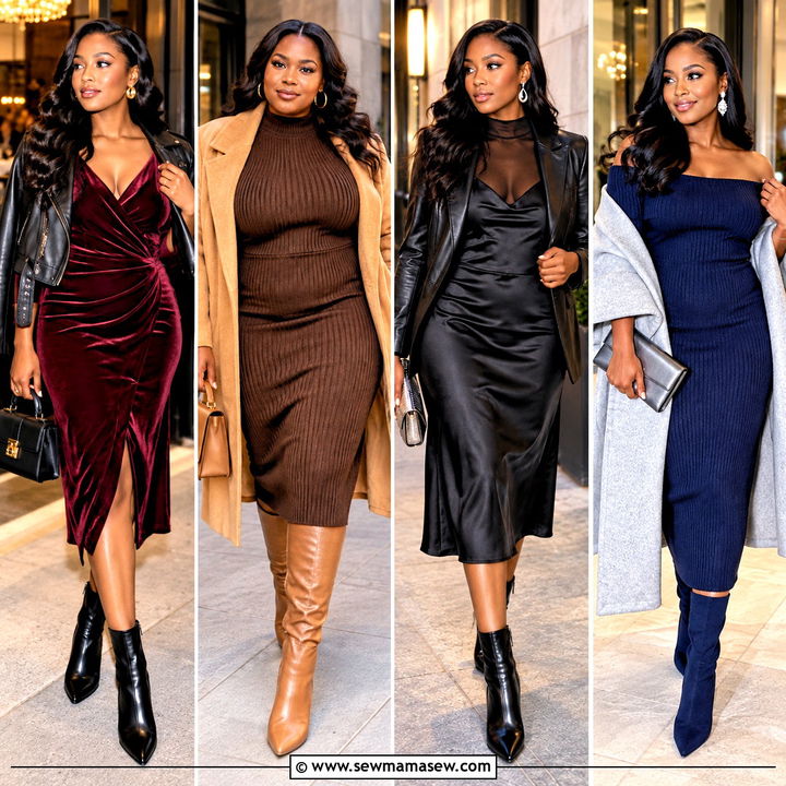15 Fall Date Night Outfit Black Women Dresses: Romantic Style