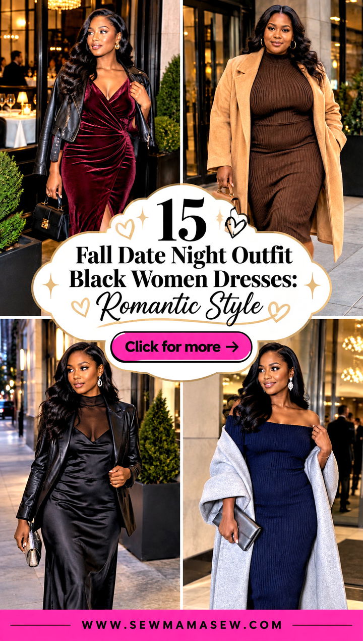 15 Fall Date Night Outfit Black Women Dresses Romantic Style - 15 Fall Date Night Outfit Black Women Dresses: Romantic Style