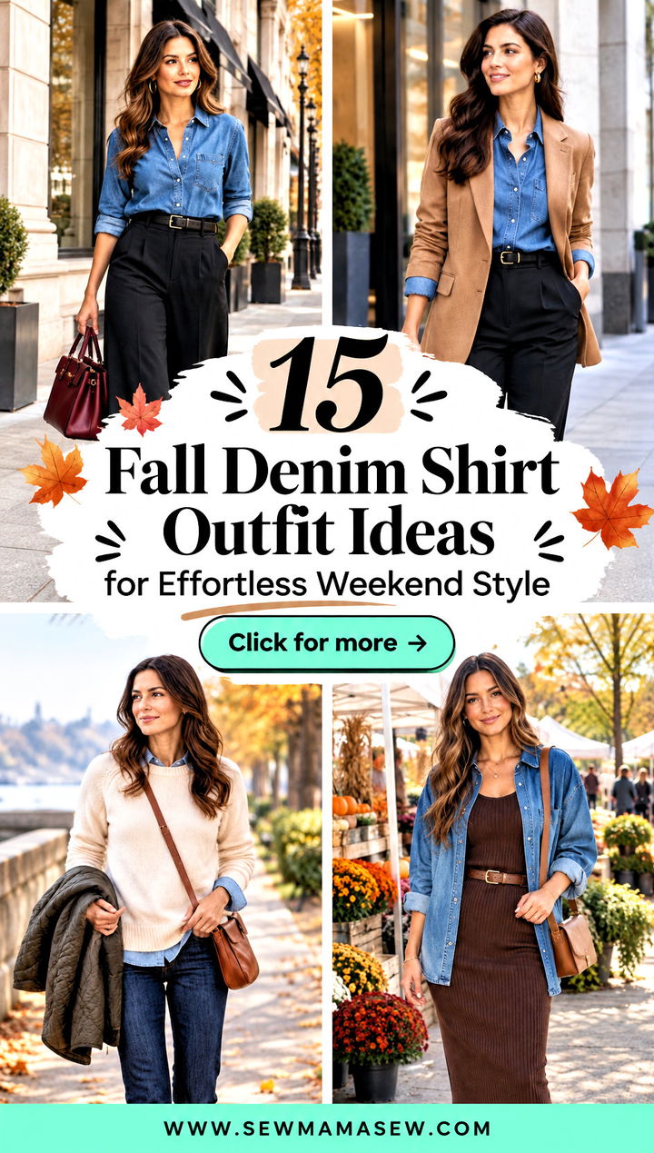 15 Fall Denim Shirt Outfit Ideas for Effortless Weekend Style - 15 Fall Denim Shirt Outfit Ideas for Effortless Weekend Style