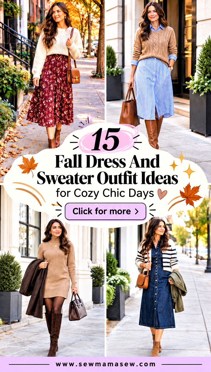 15 Fall Dress And Sweater Outfit Ideas for Cozy Chic Days - 15 Fall Dress And Sweater Outfit Ideas for Cozy Chic Days