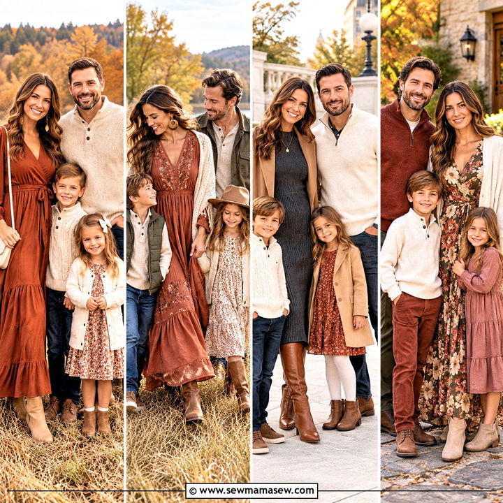 15 Fall Dresses For Photoshoot For Family: Cozy Style Picks