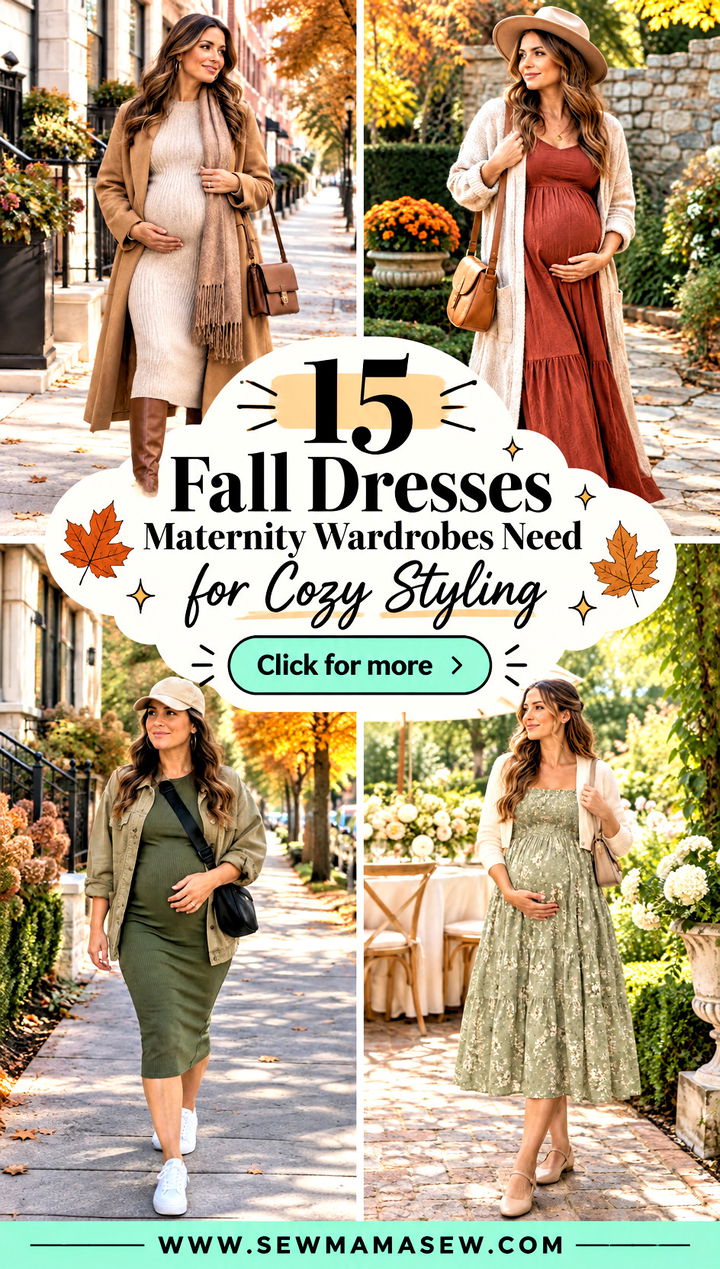 15 Fall Dresses Maternity Wardrobes Need for Cozy Styling - 15 Fall Dresses Maternity Wardrobes Need for Cozy Styling