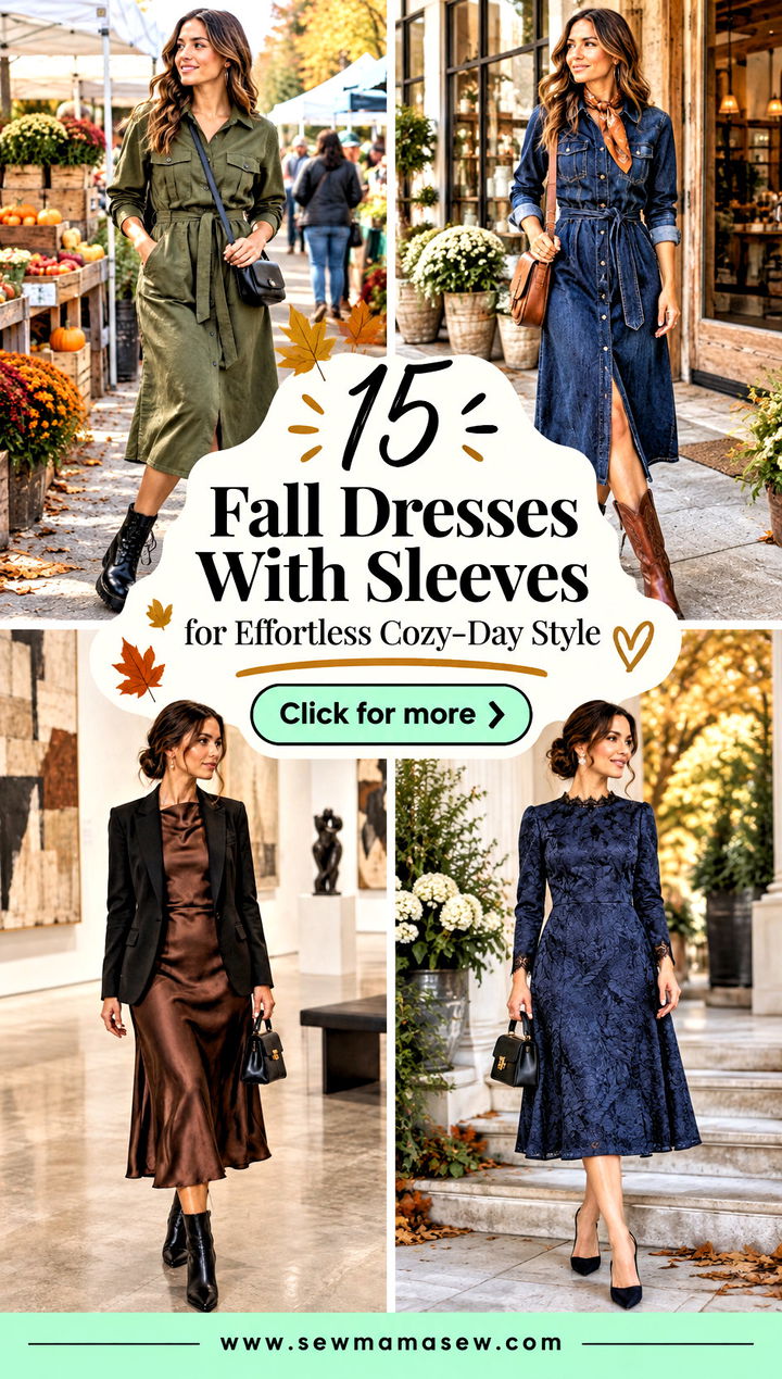 15 Fall Dresses With Sleeves for Effortless Cozy-Day Style - 15 Fall Dresses With Sleeves for Effortless Cozy-Day Style