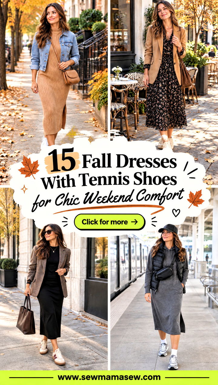 15 Fall Dresses With Tennis Shoes for Chic Weekend Comfort - 15 Fall Dresses With Tennis Shoes for Chic Weekend Comfort