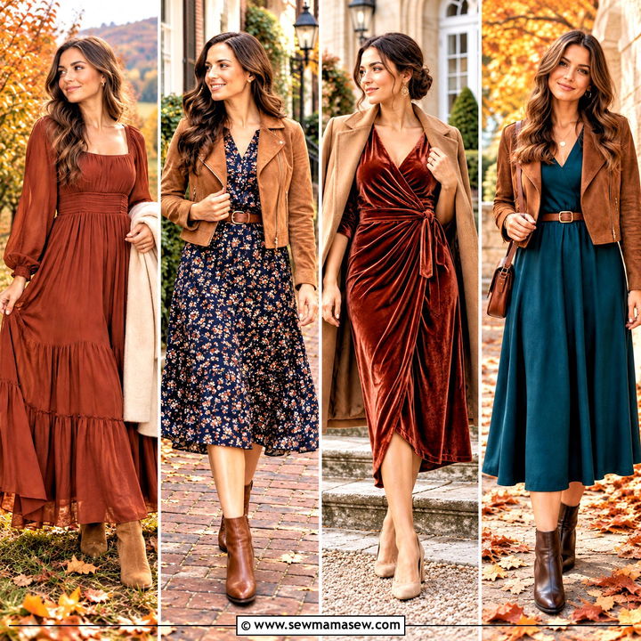 15 Fall Engagement Photos Dress Ideas for Romantic Portraits