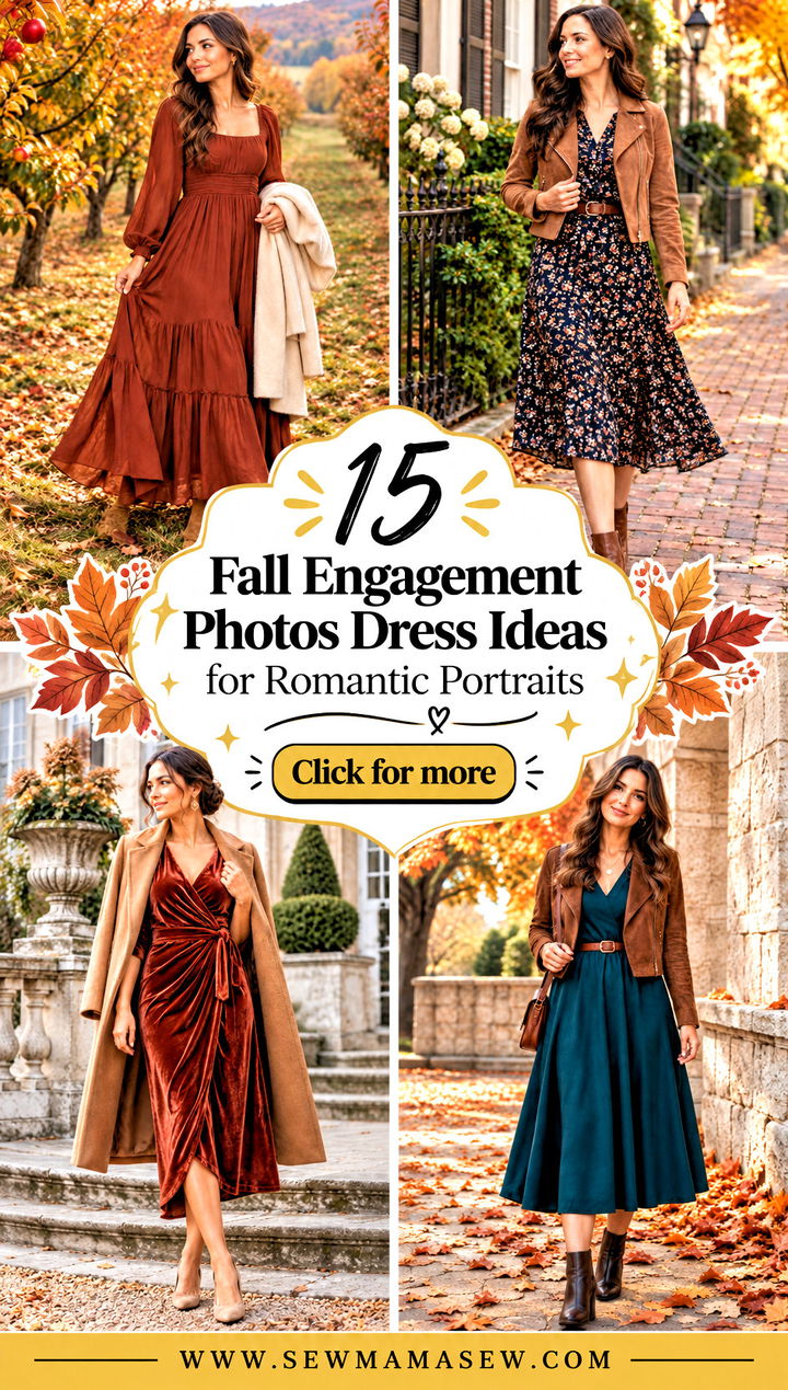 15 Fall Engagement Photos Dress Ideas for Romantic Portraits - 15 Fall Engagement Photos Dress Ideas for Romantic Portraits