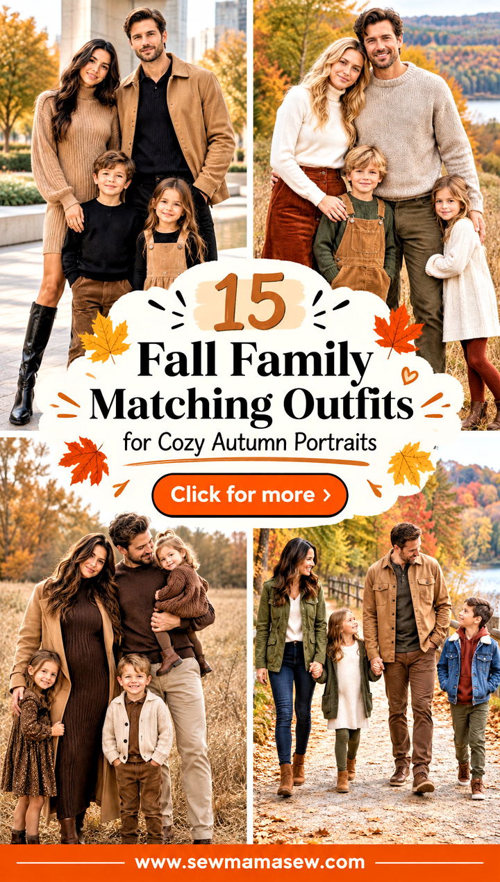 15 Fall Family Matching Outfits for Cozy Autumn Portraits - 15 Fall Family Matching Outfits for Cozy Autumn Portraits