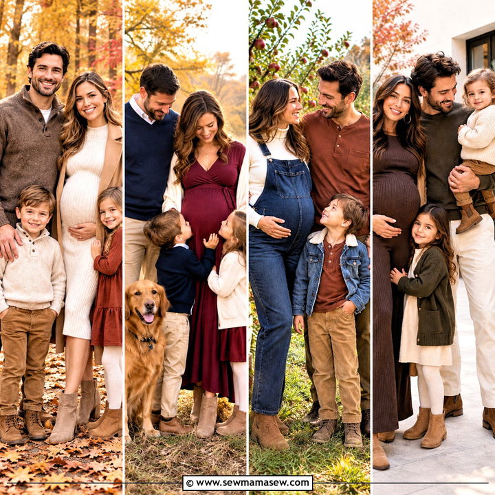 15 Fall Family Maternity Pictures Outfits for Cozy Shoots