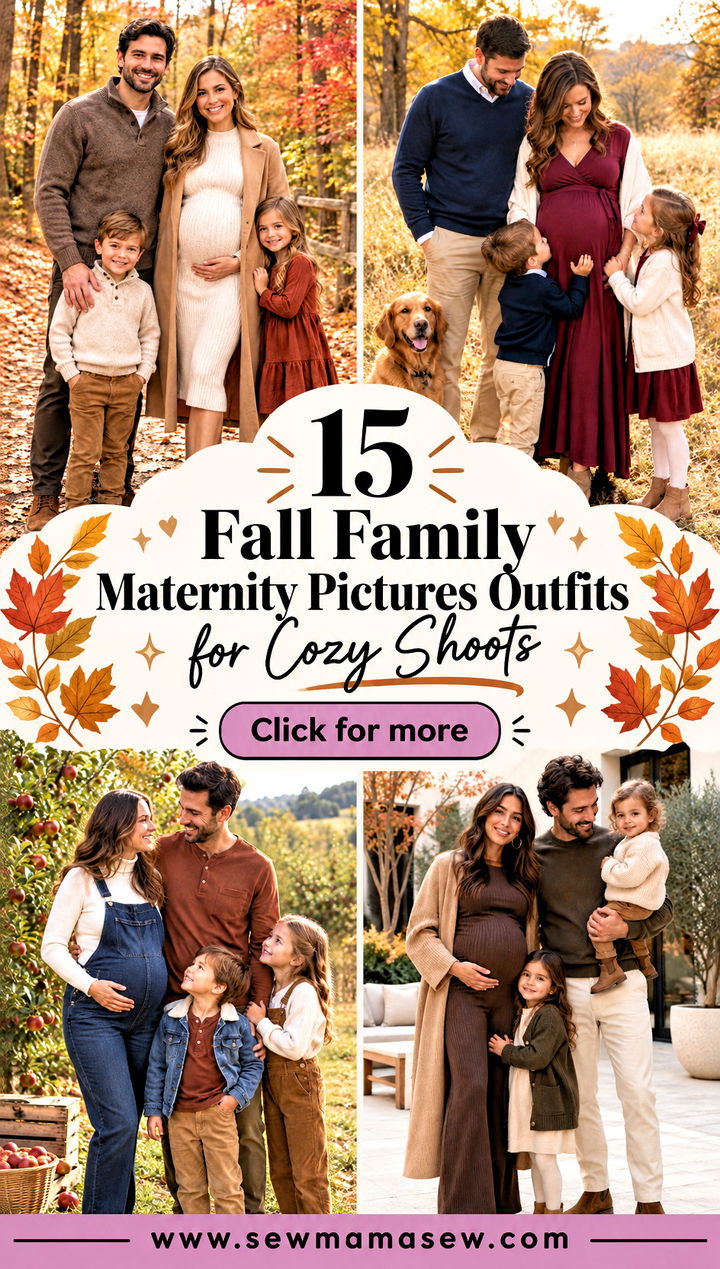 15 Fall Family Maternity Pictures Outfits for Cozy Shoots - 15 Fall Family Maternity Pictures Outfits for Cozy Shoots
