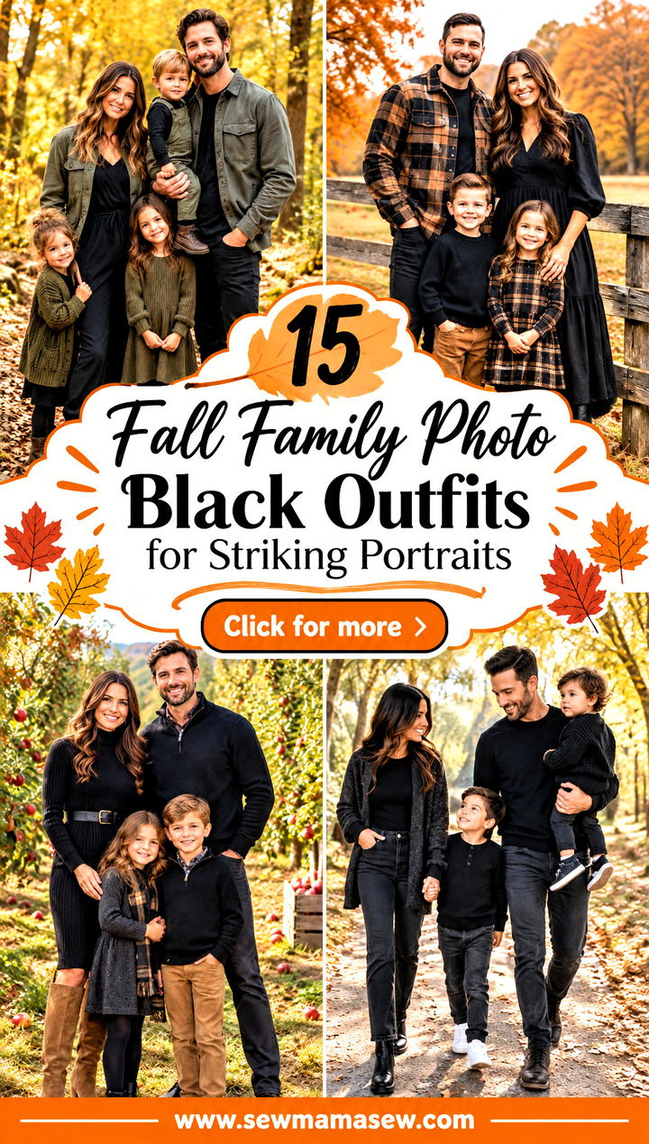 15 Fall Family Photo Black Outfits for Striking Portraits - 15 Fall Family Photo Black Outfits for Striking Portraits