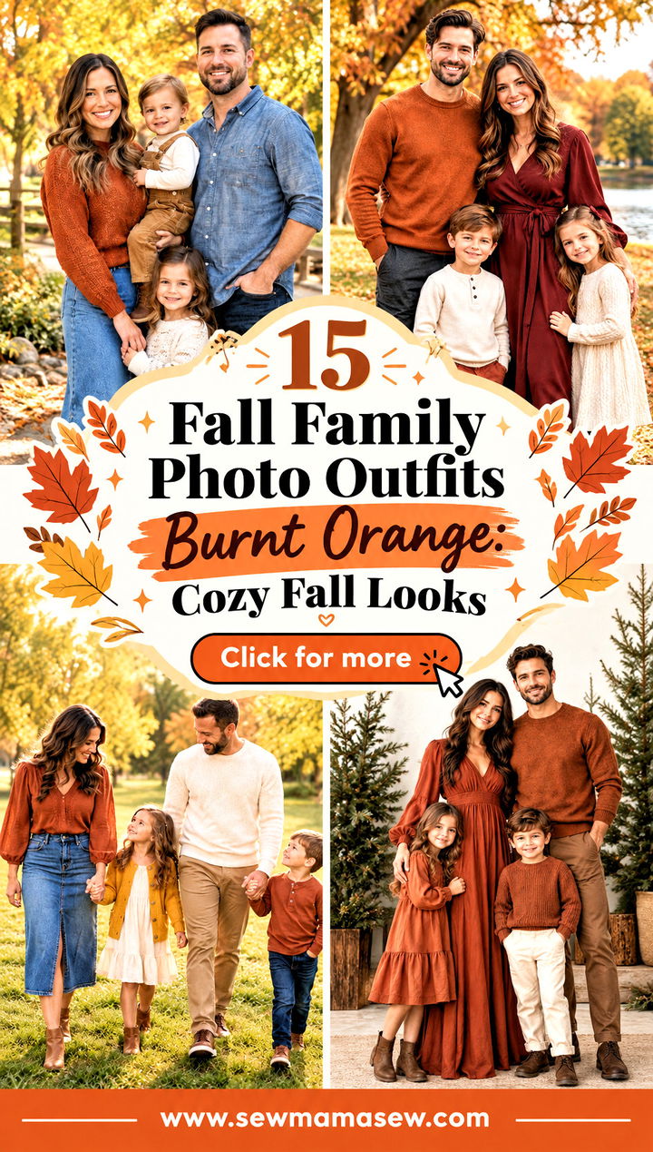 15 Fall Family Photo Outfits Burnt Orange Cozy Fall Looks - 15 Fall Family Photo Outfits Burnt Orange: Cozy Fall Looks