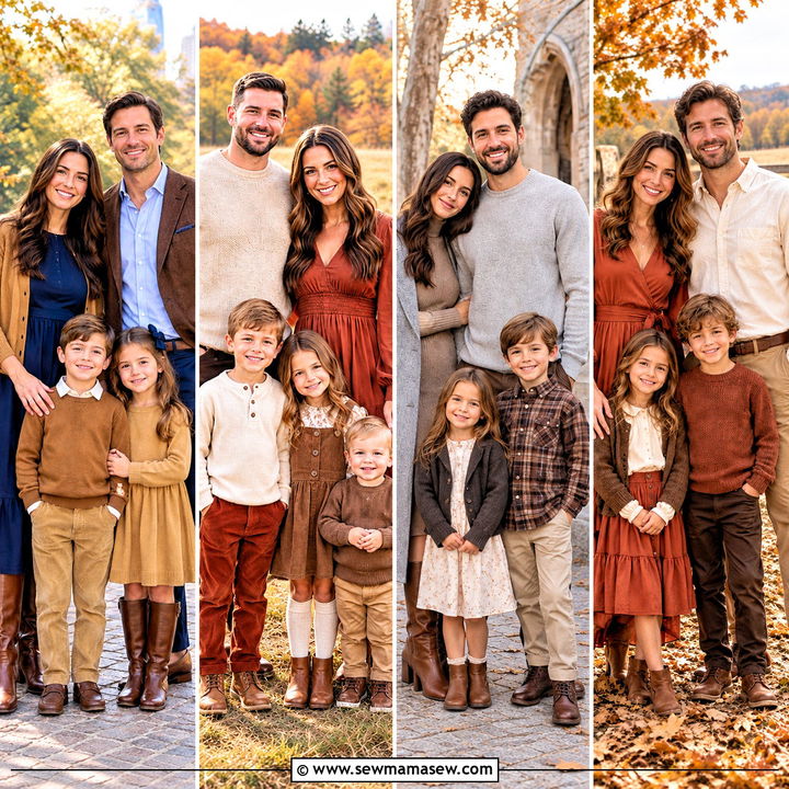 15 Fall Family Photo Outfits Color Combos Brown: Cozy Looks