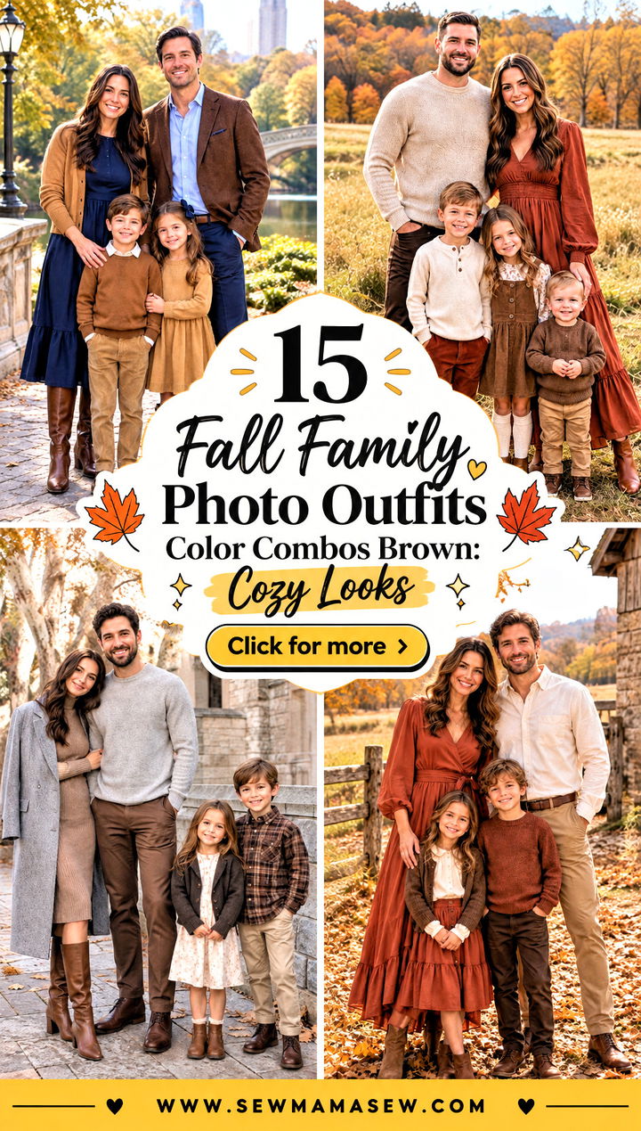 15 Fall Family Photo Outfits Color Combos Brown Cozy Looks - 15 Fall Family Photo Outfits Color Combos Brown: Cozy Looks