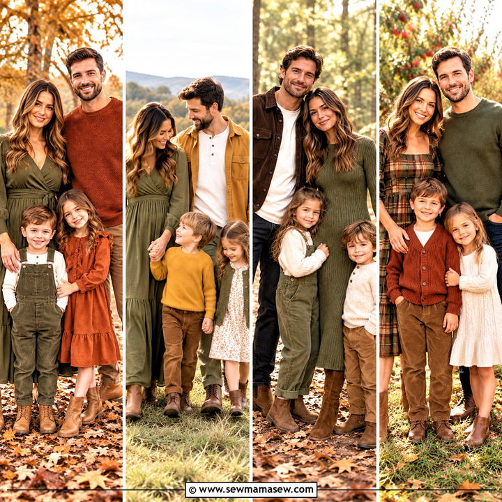 15 Fall Family Photos Outfits Olive Green: Cozy Pairings