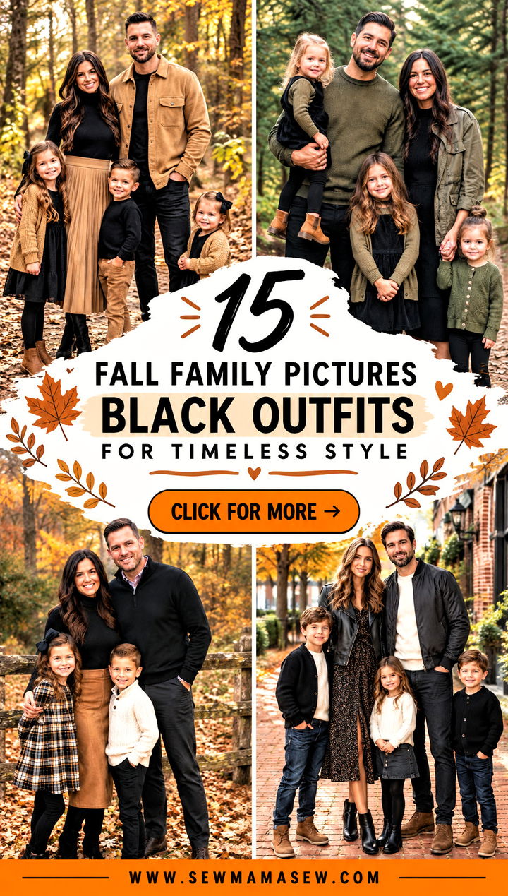 15 Fall Family Pictures Black Outfits for Timeless Style - 15 Fall Family Pictures Black Outfits for Timeless Style