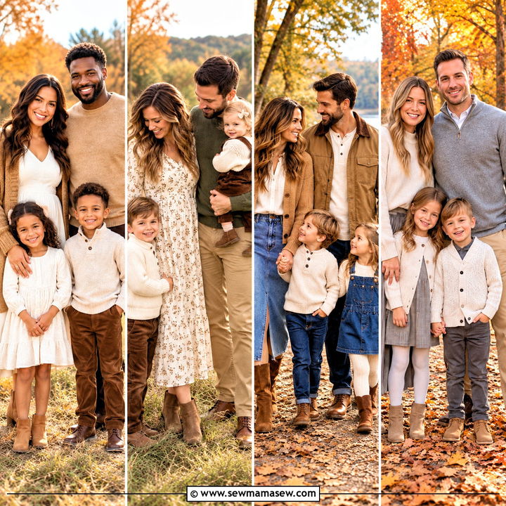 15 Fall Family Pictures Neutral Outfits for Cozy Portraits