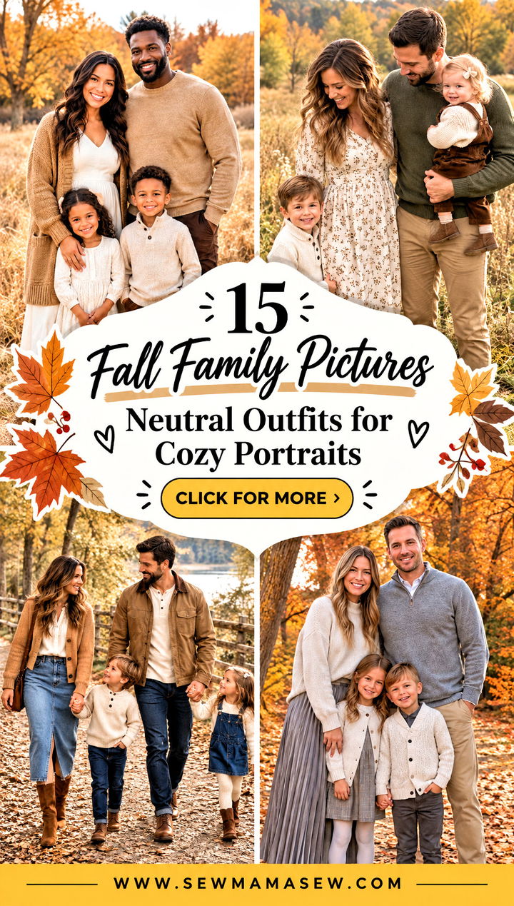 15 Fall Family Pictures Neutral Outfits for Cozy Portraits - 15 Fall Family Pictures Neutral Outfits for Cozy Portraits