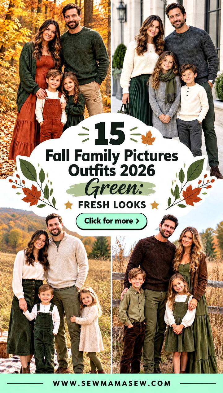 15 Fall Family Pictures Outfits 2026 Green Fresh Looks - 15 Fall Family Pictures Outfits 2026 Green: Fresh Looks