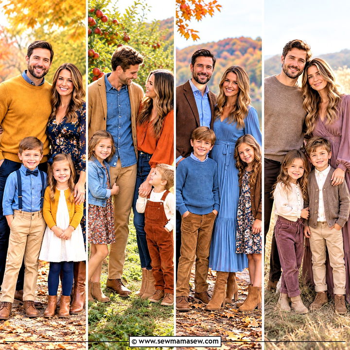 15 Fall Family Pictures Outfits 4 People Easy Cozy Looks