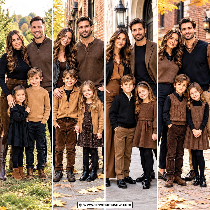 15 Fall Family Pictures Outfits Black and Brown to Love