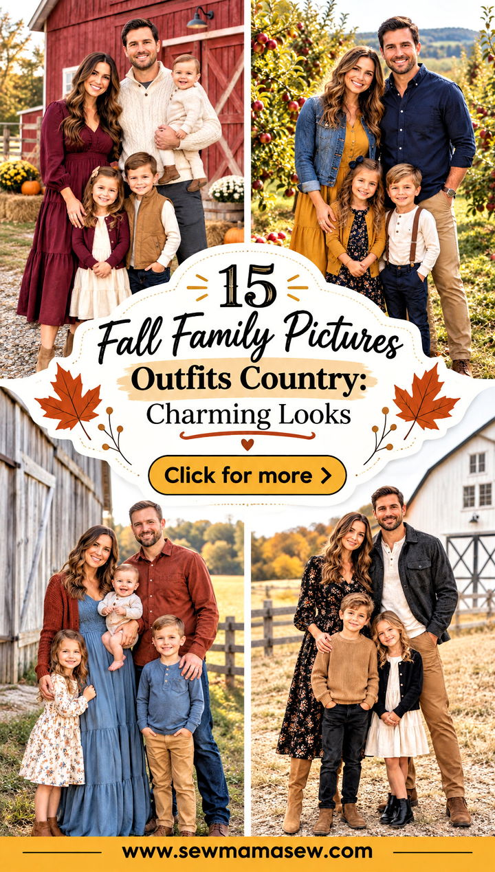 15 Fall Family Pictures Outfits Country Charming Looks - 15 Fall Family Pictures Outfits Country: Charming Looks