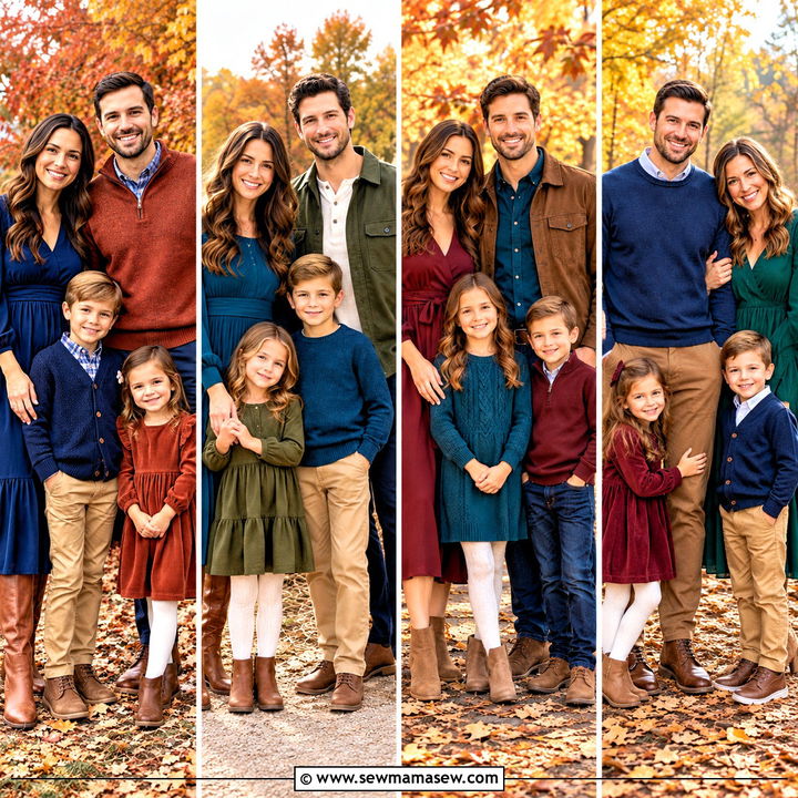 15 Fall Family Pictures Outfits Jewel Tones for Rich Style