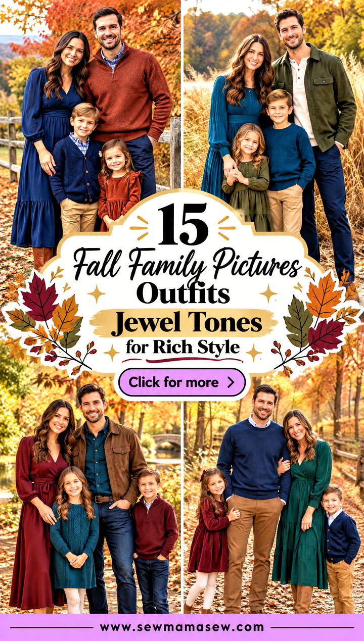 15 Fall Family Pictures Outfits Jewel Tones for Rich Style - 15 Fall Family Pictures Outfits Jewel Tones for Rich Style