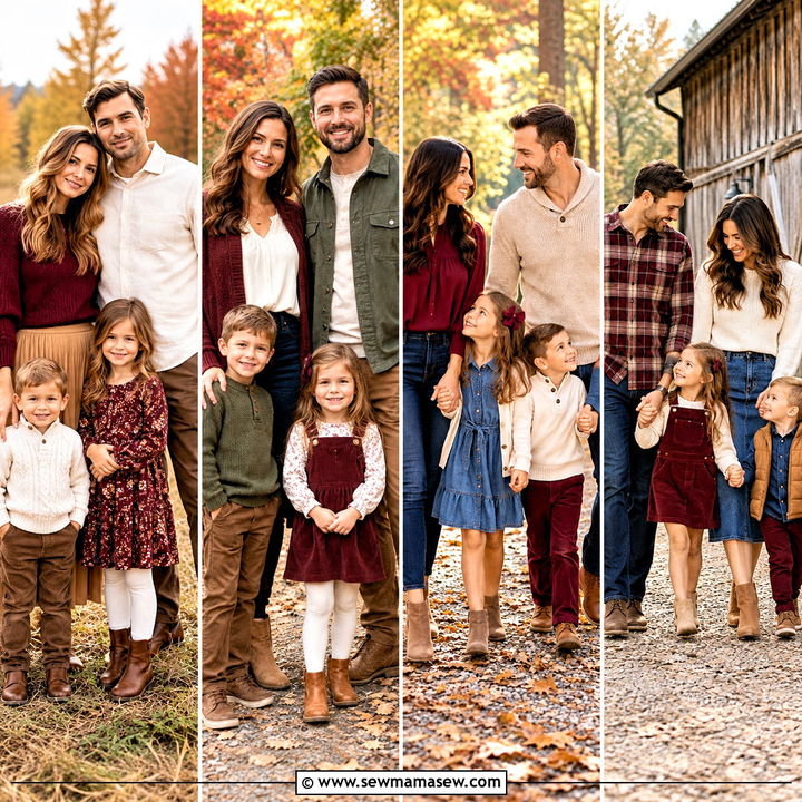 15 Fall Family Pictures Outfits Maroon: Rich, Cozy Looks