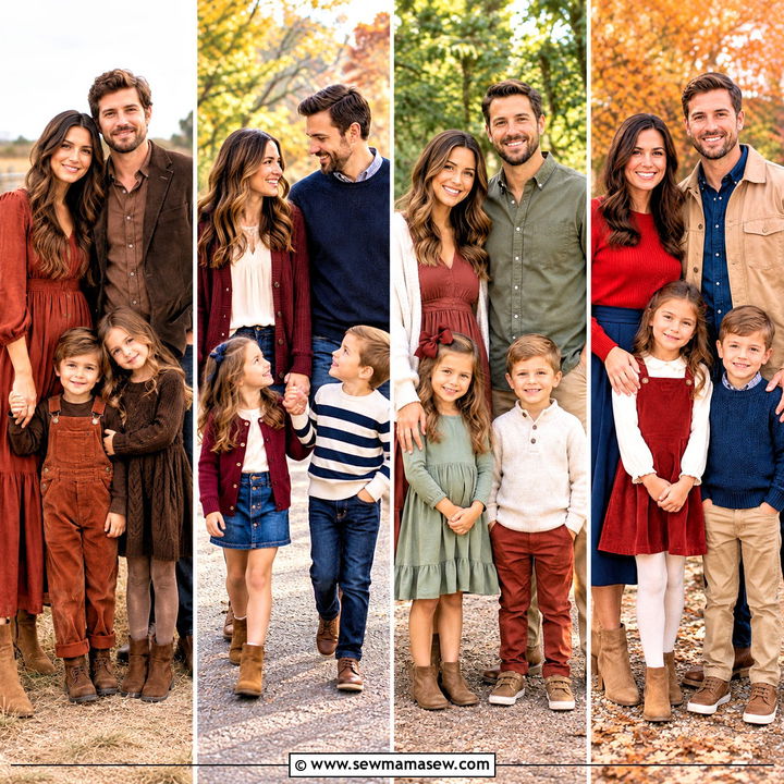 15 Fall Family Pictures Outfits Red: Bold, Heartwarming Looks