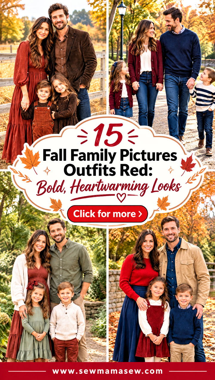 15 Fall Family Pictures Outfits Red Bold Heartwarming Looks - 15 Fall Family Pictures Outfits Red: Bold, Heartwarming Looks