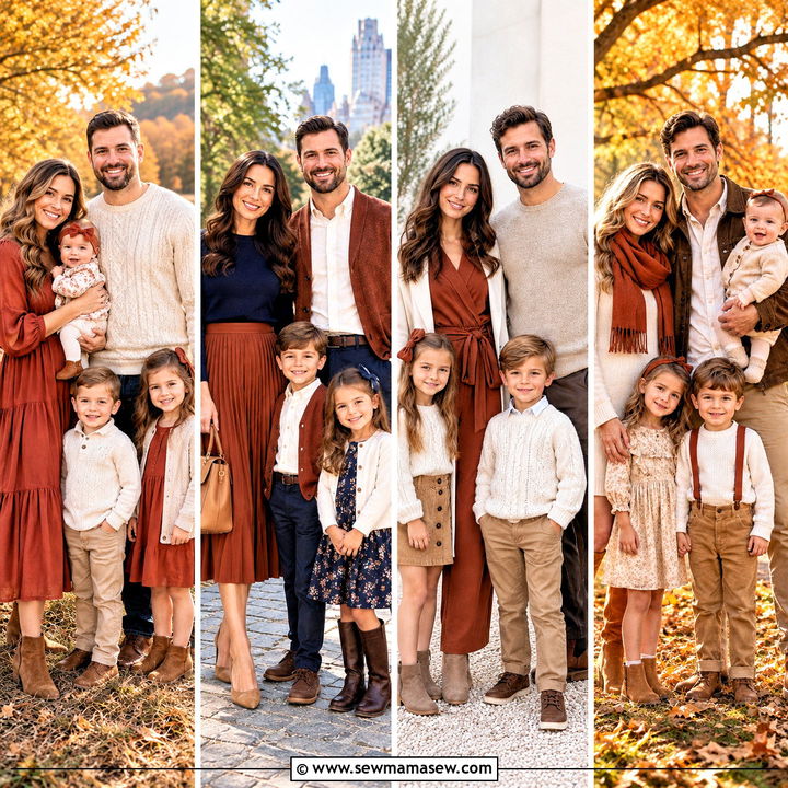15 Fall Family Pictures Outfits Rust Color for Cozy Days