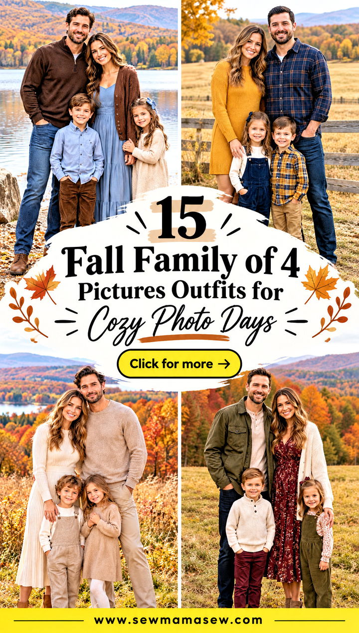 15 Fall Family of 4 Pictures Outfits for Cozy Photo Days - 15 Fall Family of 4 Pictures Outfits for Cozy Photo Days