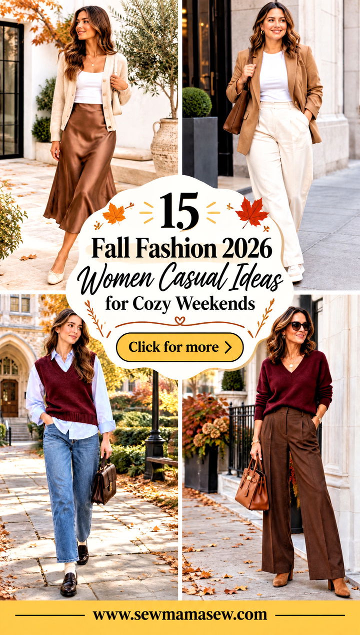 15 Fall Fashion 2026 Women Casual Ideas for Cozy Weekends - 15 Fall Fashion 2026 Women Casual Ideas for Cozy Weekends