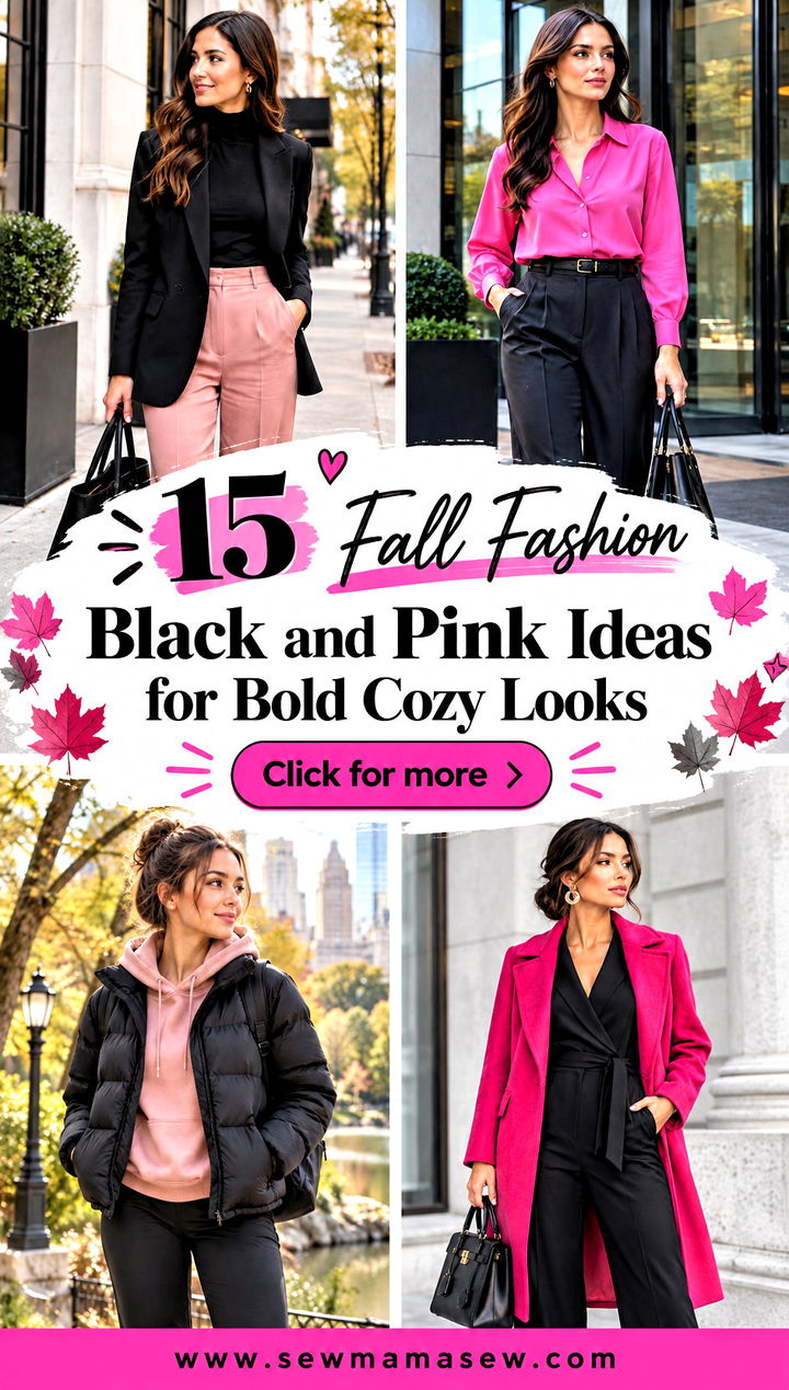 15 Fall Fashion Black and Pink Ideas for Bold Cozy Looks - 15 Fall Fashion Black and Pink Ideas for Bold Cozy Looks