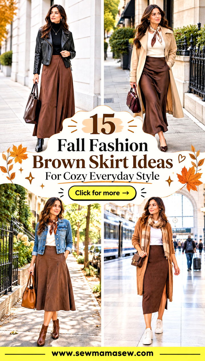 15 Fall Fashion Brown Skirt Ideas For Cozy Everyday Style - 15 Fall Fashion Brown Skirt Ideas For Cozy Everyday Style