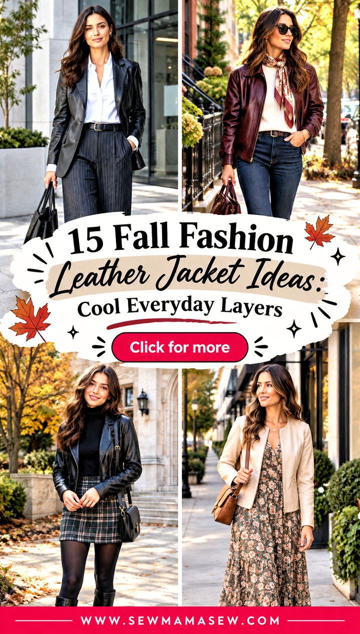 15 Fall Fashion Leather Jacket Ideas Cool Everyday Layers - 15 Fall Fashion Leather Jacket Ideas: Cool Everyday Layers