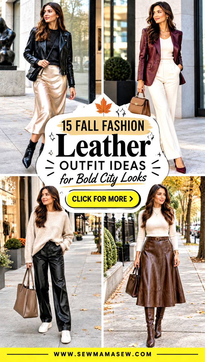 15 Fall Fashion Leather Outfit Ideas for Bold City Looks - 15 Fall Fashion Leather Outfit Ideas for Bold City Looks