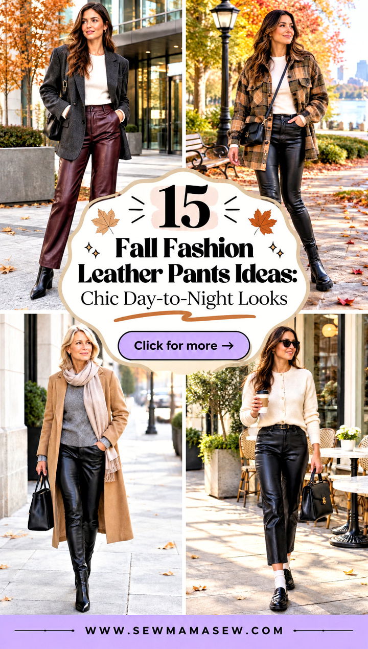 15 Fall Fashion Leather Pants Ideas Chic Day-to-Night Looks - 15 Fall Fashion Leather Pants Ideas: Chic Day-to-Night Looks