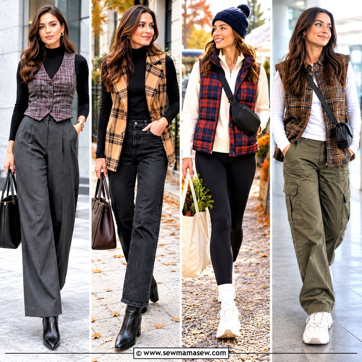 15 Fall Fashion Plaid Vest Ideas for Charming Cozy Layers
